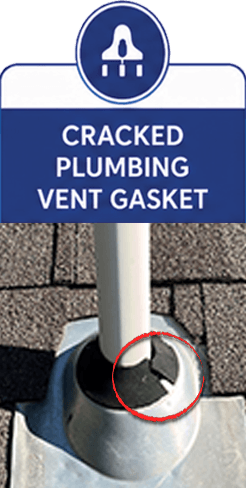 Cracked Plumbing Vent Gasket